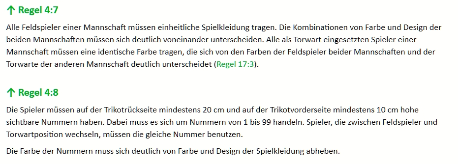 Textauszug Schiedsrichterregel